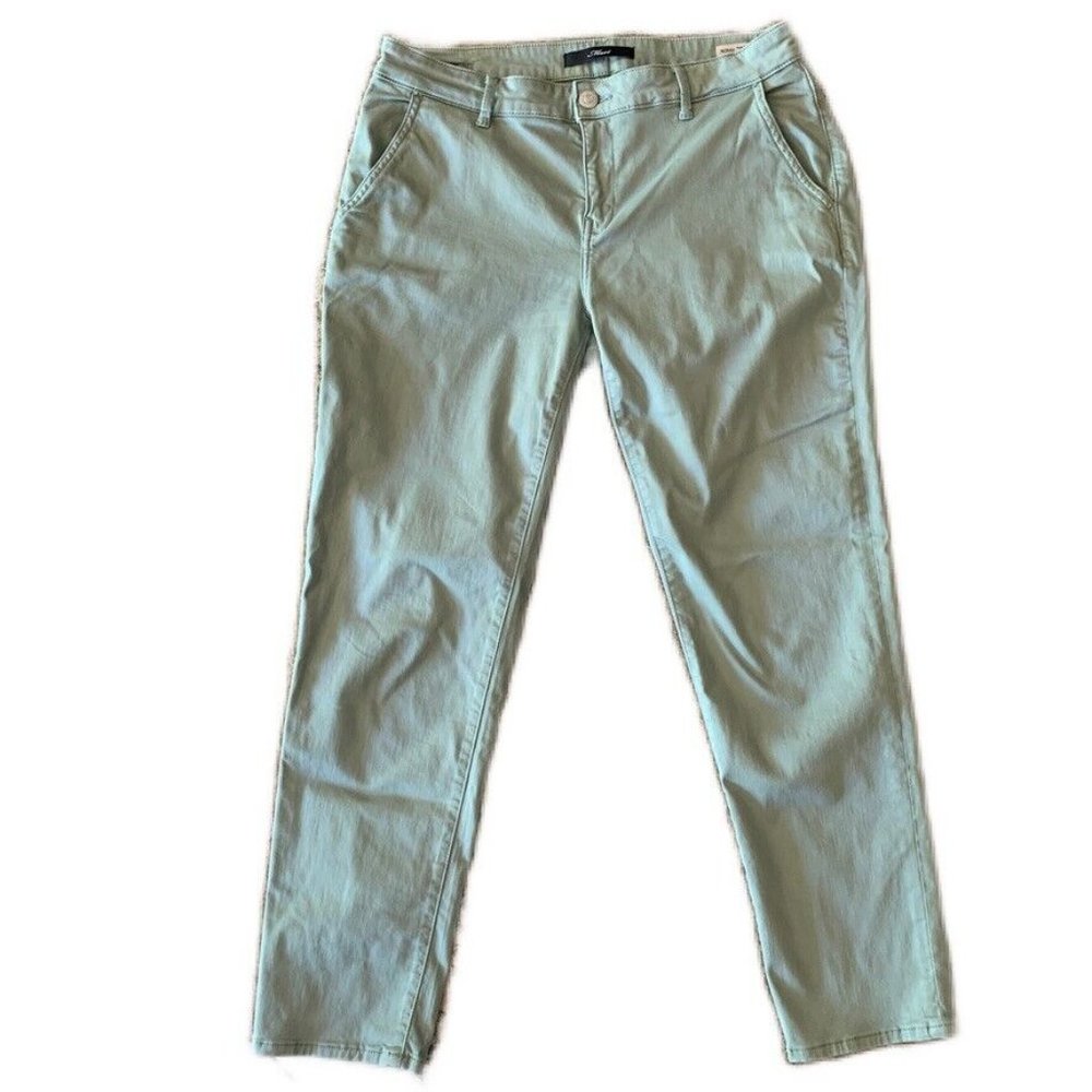 Mavi Women's Norah High Rise Slim Chino Denim Jeans Green Bay 30/28